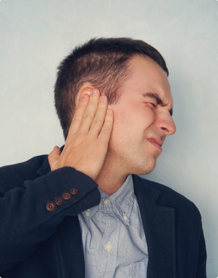 Man met tinnitus